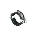 Clemă metal/cauciuc cu piulița pt țeavă d63